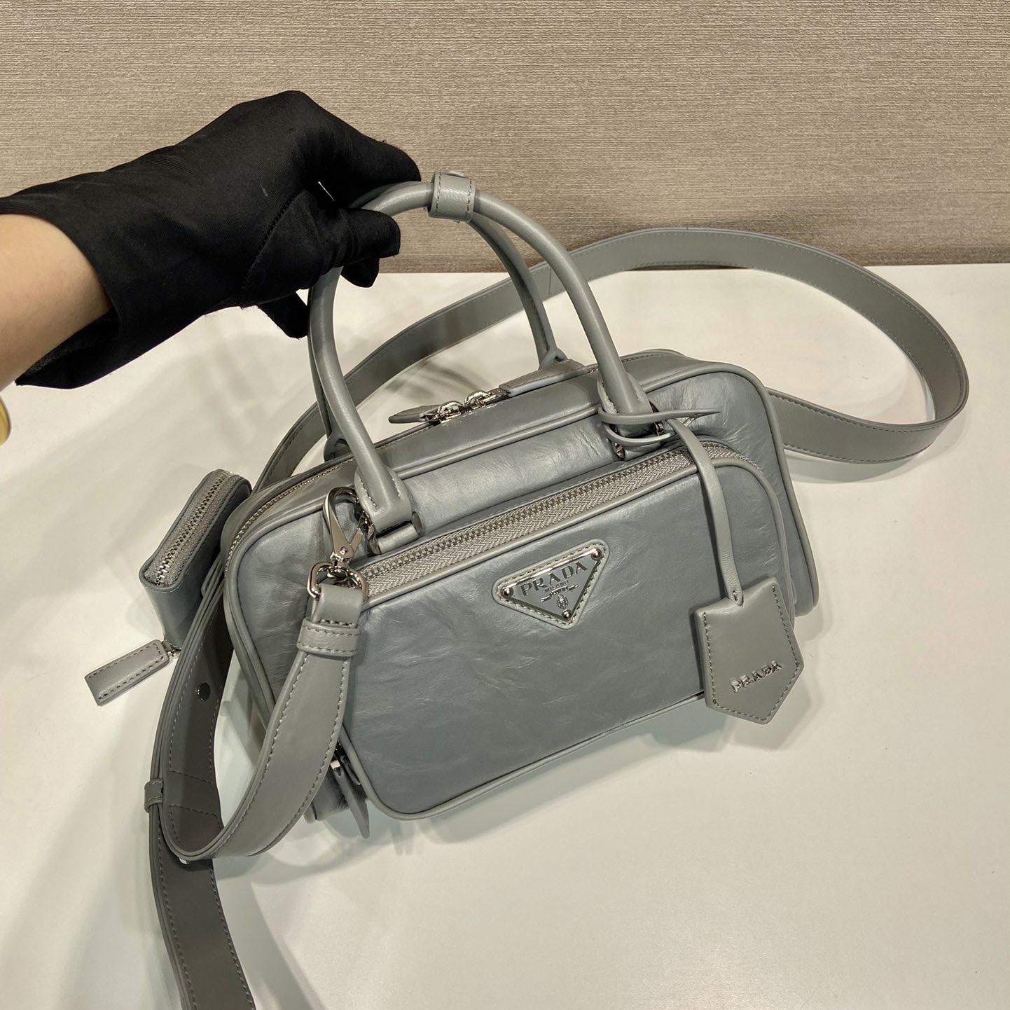 Prada Antique Nappa Leather Multi-pocket Top-handle Bag - PerfectKickZ