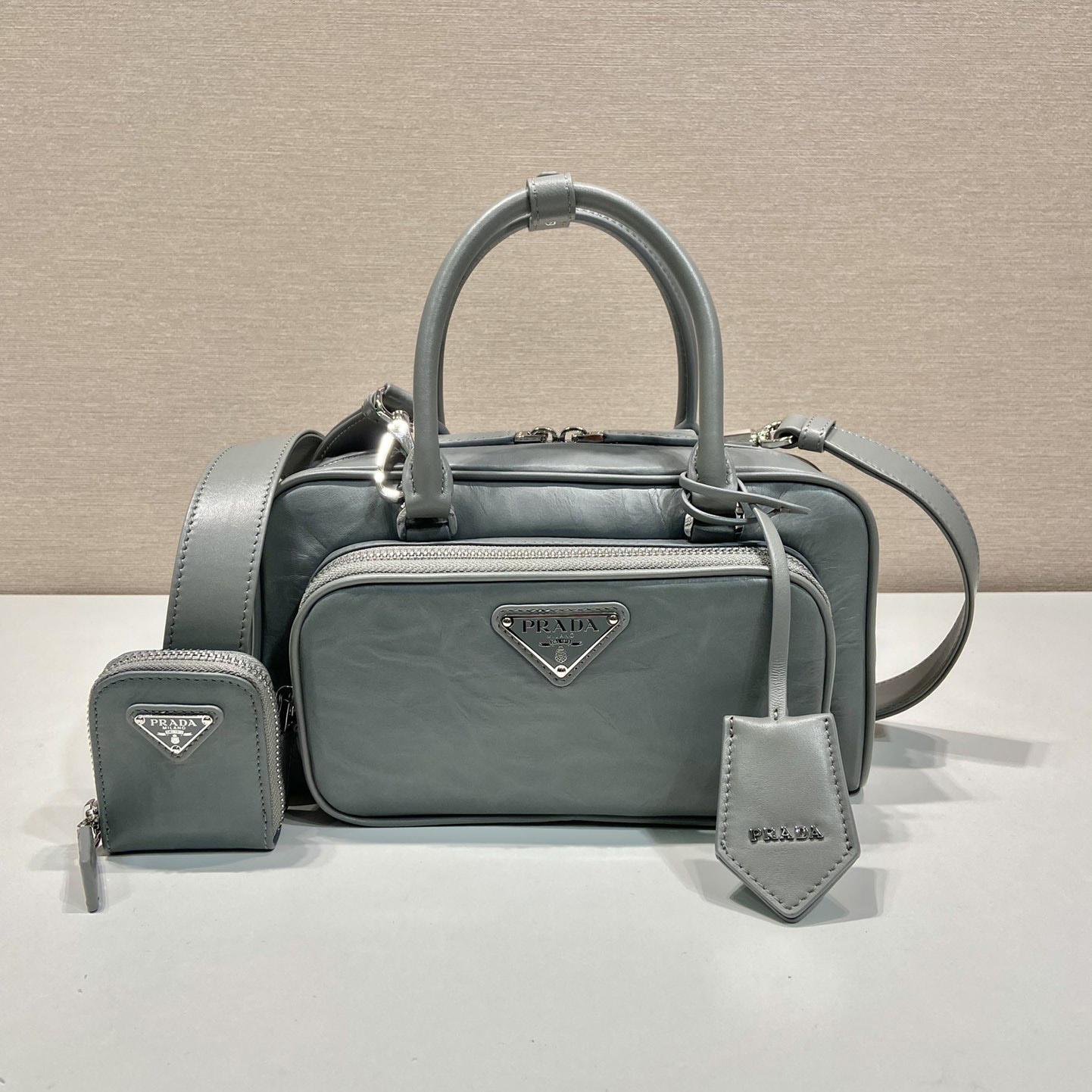 Prada Antique Nappa Leather Multi-pocket Top-handle Bag - PerfectKickZ