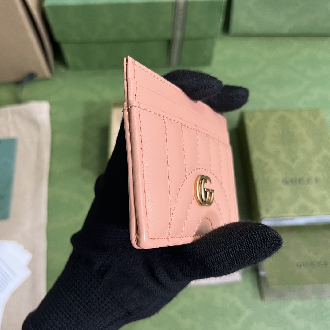 Gucci GG Marmont Matelassé Card Case(10-7cm) - PerfectKickZ