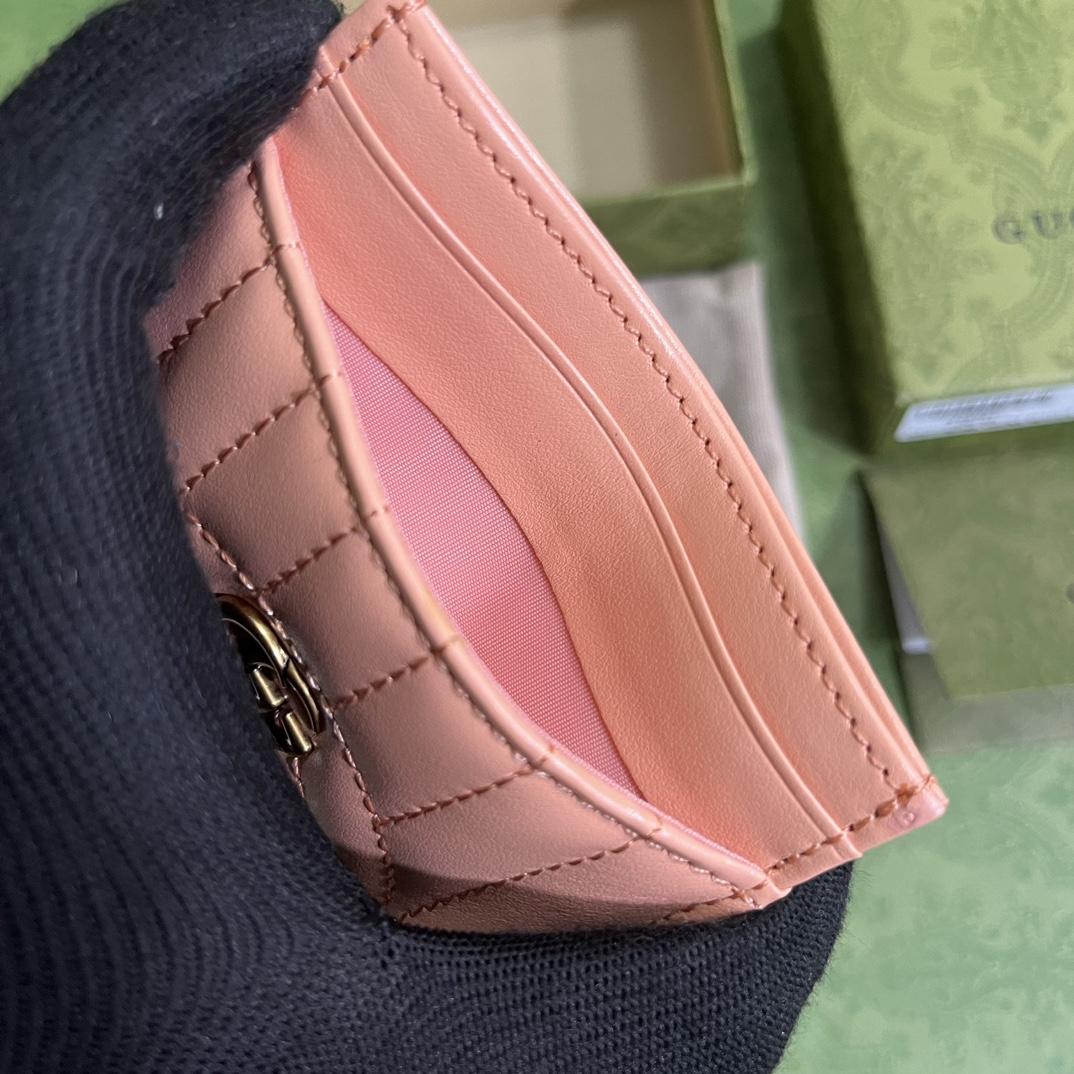 Gucci GG Marmont Matelassé Card Case(10-7cm) - PerfectKickZ