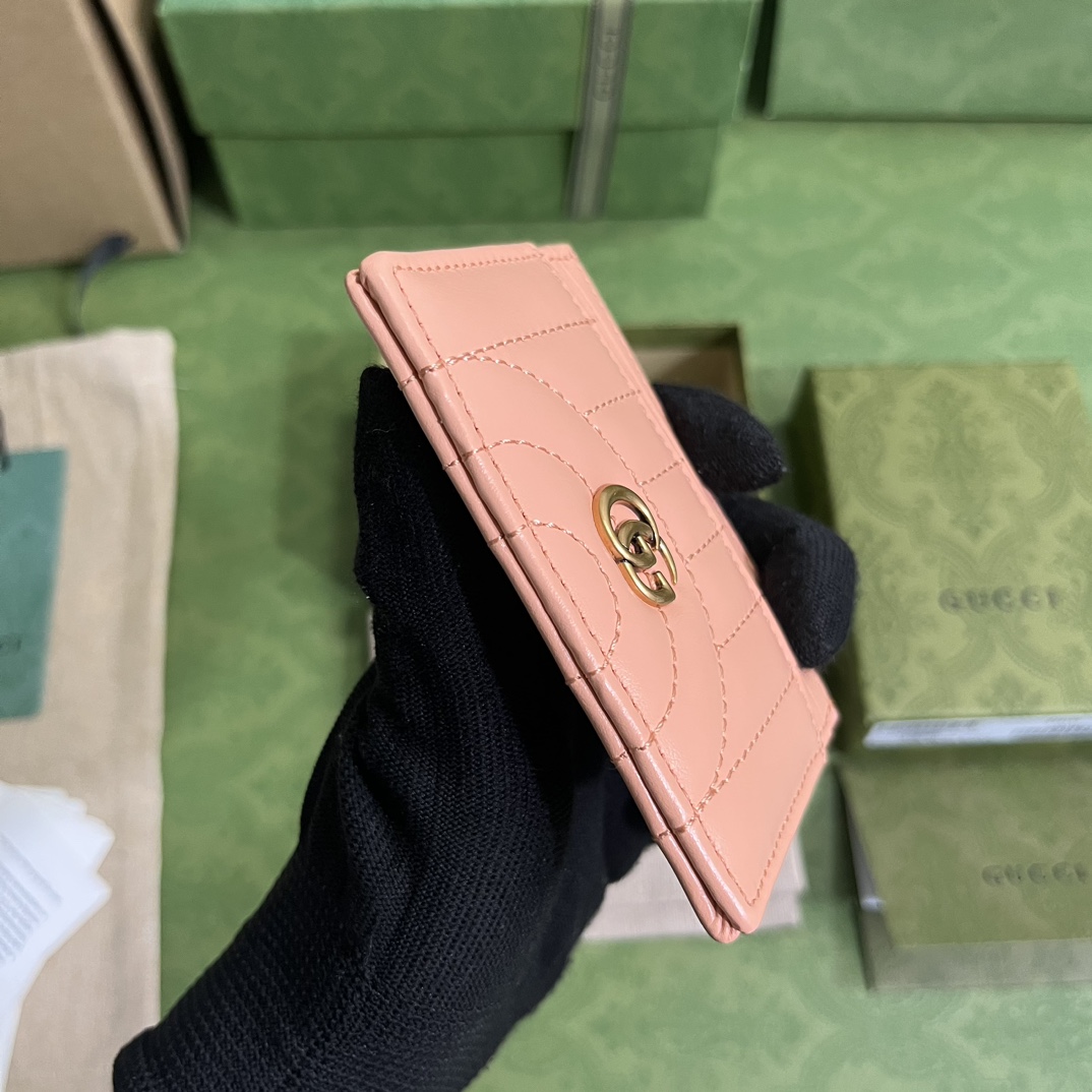 Gucci GG Marmont Matelassé Card Case(10-7cm) - PerfectKickZ