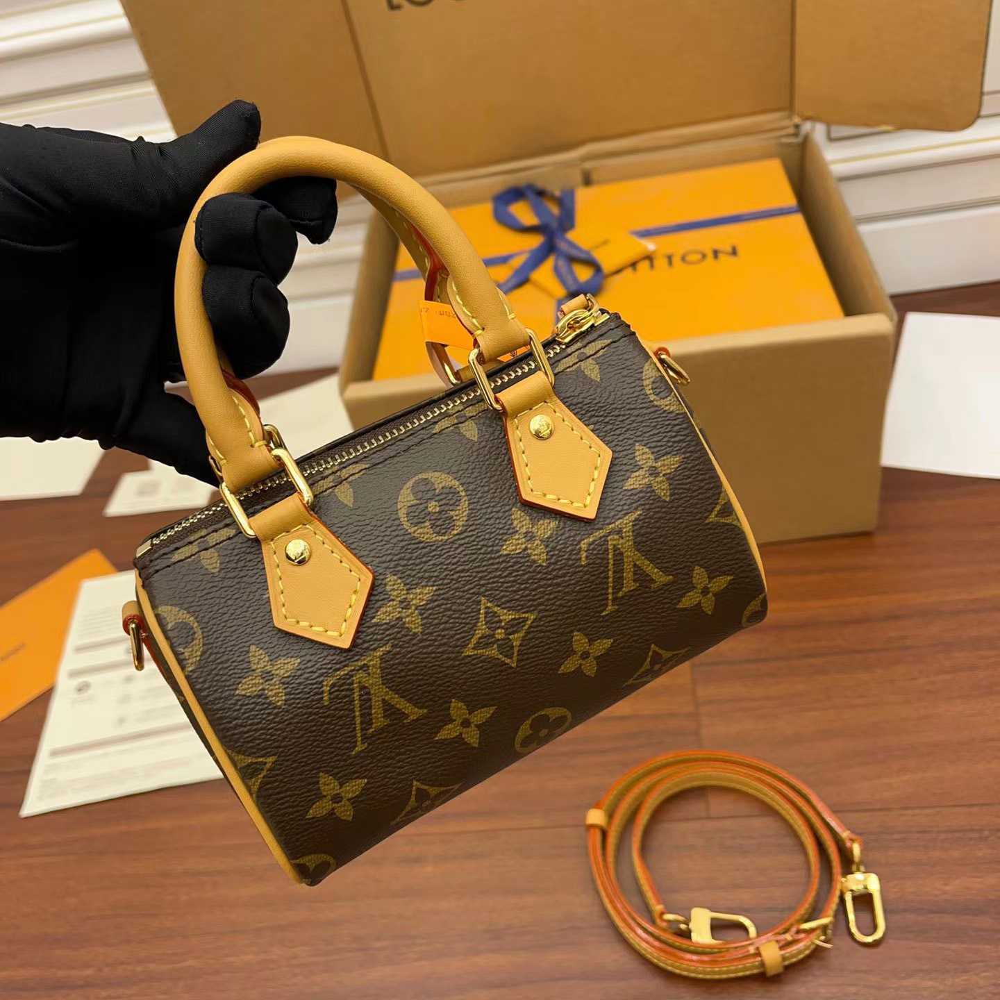 Louis Vuitton Monogram Nano Speedy Bandouliere   M81085 - PerfectKickZ