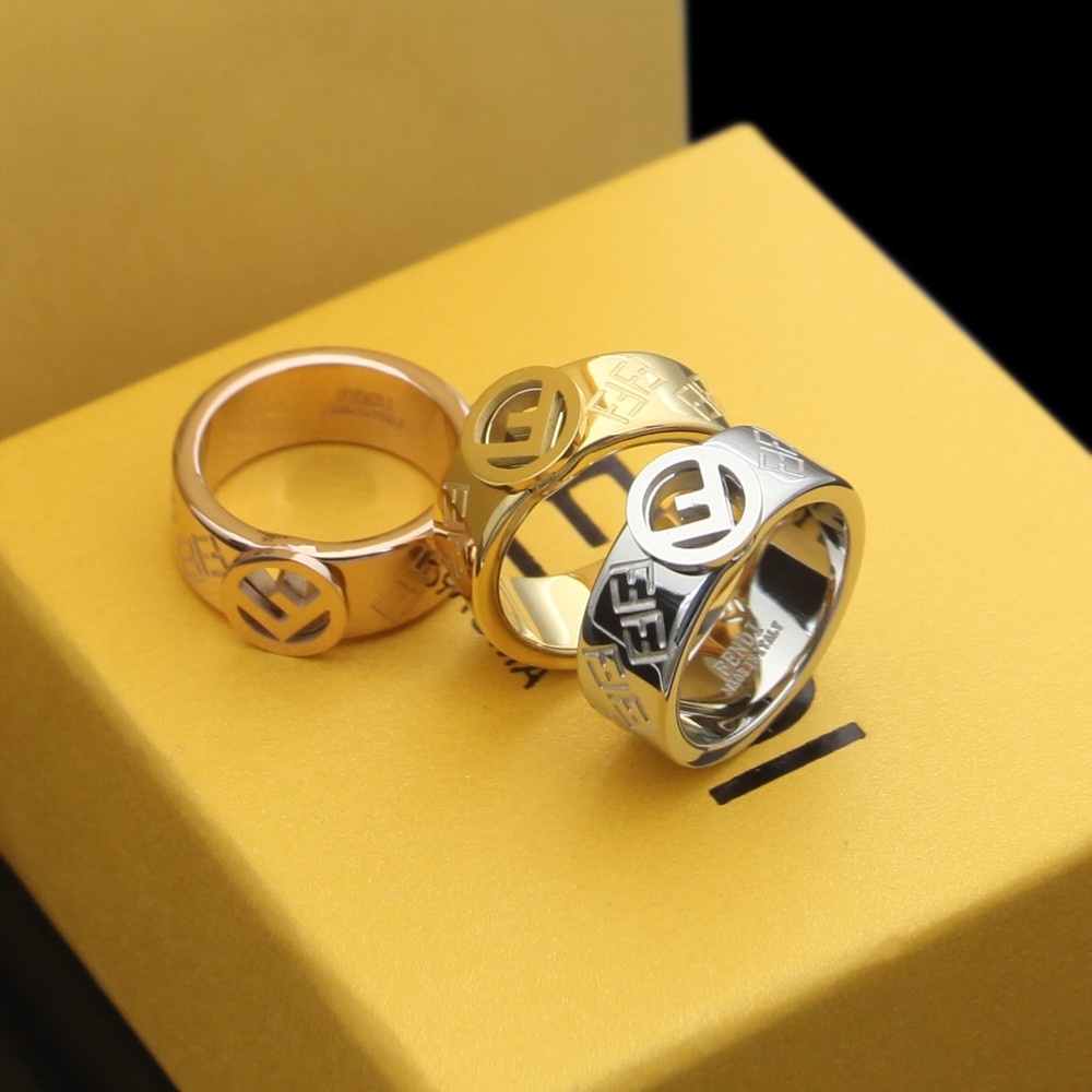 Fendi Initial Brass Ring - PerfectKickZ