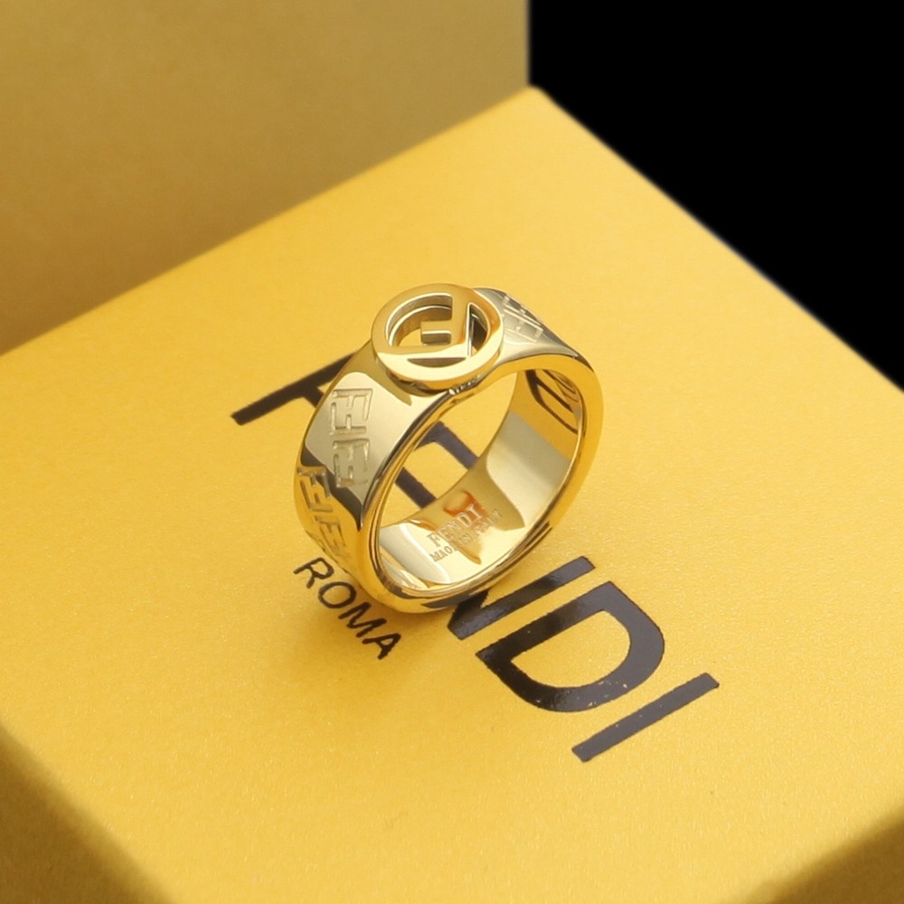 Fendi Initial Brass Ring - PerfectKickZ