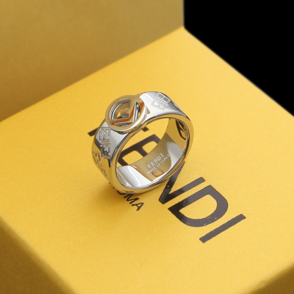 Fendi Initial Brass Ring - PerfectKickZ
