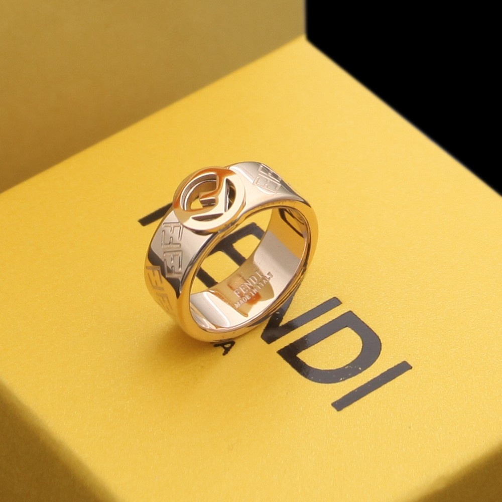 Fendi Initial Brass Ring - PerfectKickZ
