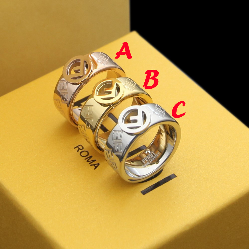 Fendi Initial Brass Ring - PerfectKickZ