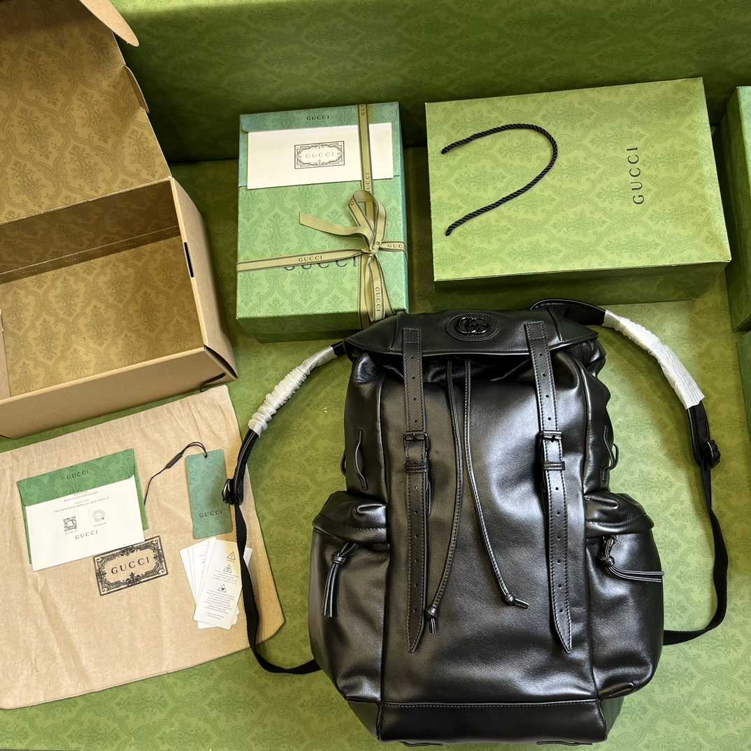 Gucci Backpack With Tonal Double G(38-44-15cm) - PerfectKickZ