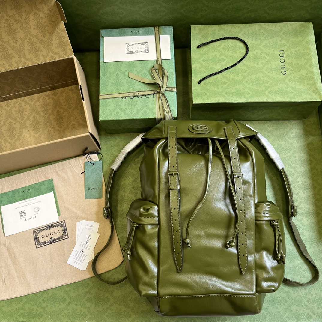 Gucci Backpack With Tonal Double G(38-44-15cm) - PerfectKickZ