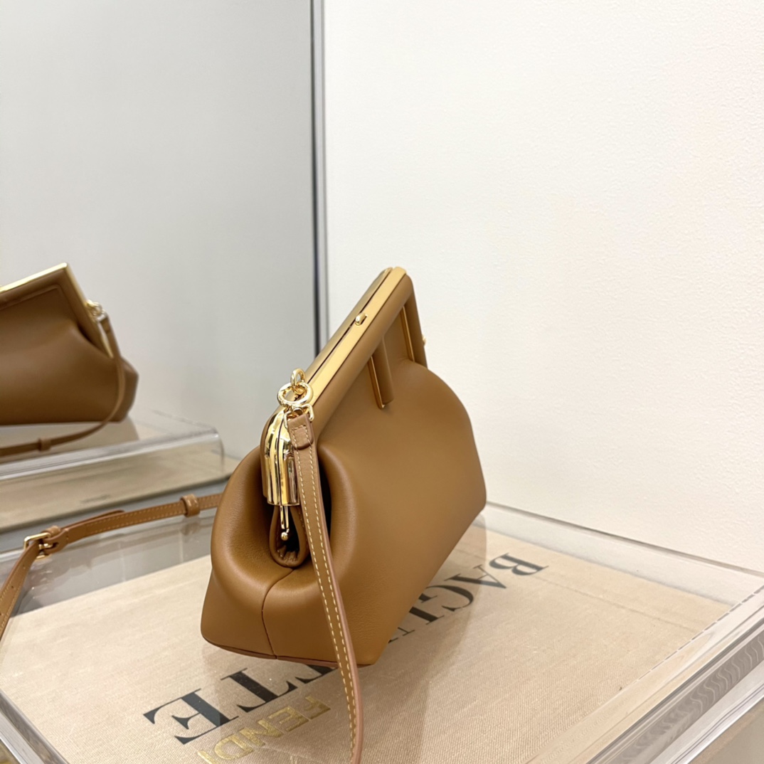 Fendi First Small Brown Leather Bag - 