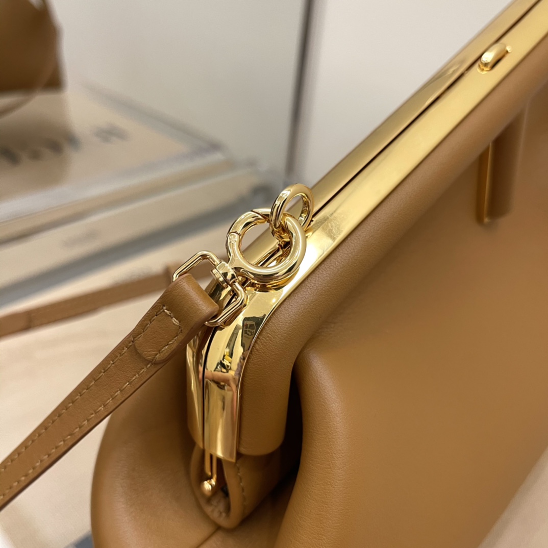 Fendi First Small Brown Leather Bag - 