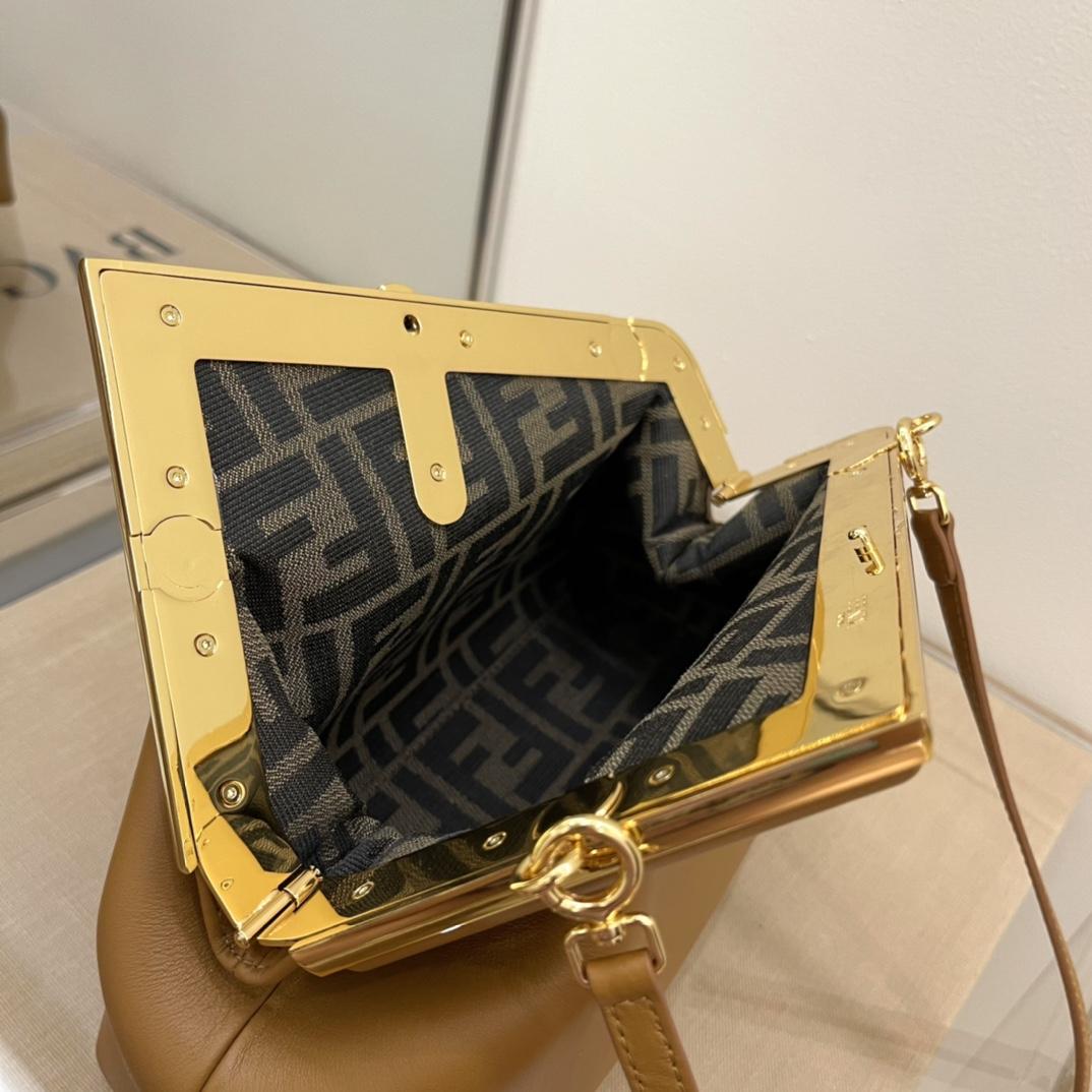 Fendi First Small Brown Leather Bag - 