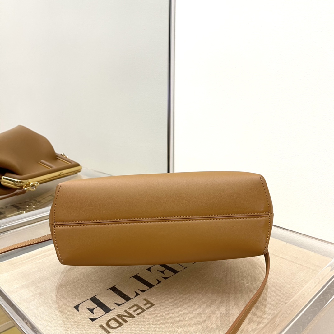 Fendi First Small Brown Leather Bag - 