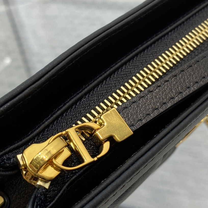 Dior Caro Zipped Pouch With Chain  - PerfectKickZ