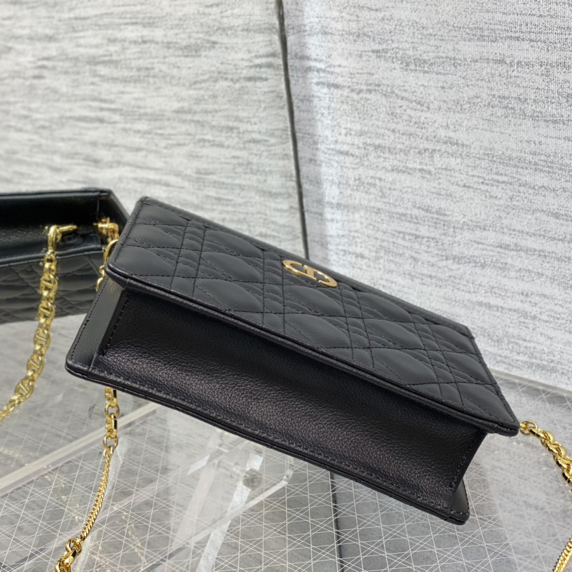 Dior Caro Zipped Pouch With Chain  - PerfectKickZ