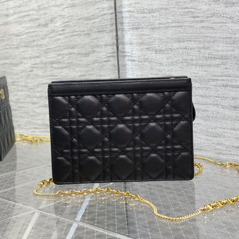 Dior Caro Zipped Pouch With Chain  - PerfectKickZ