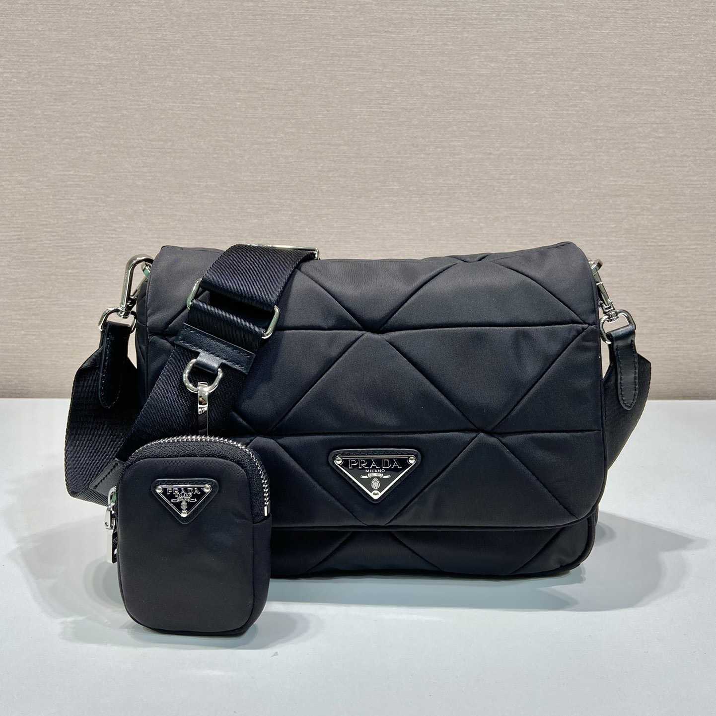 Prada Padded Re-Nylon Shoulder Bag - PerfectKickZ