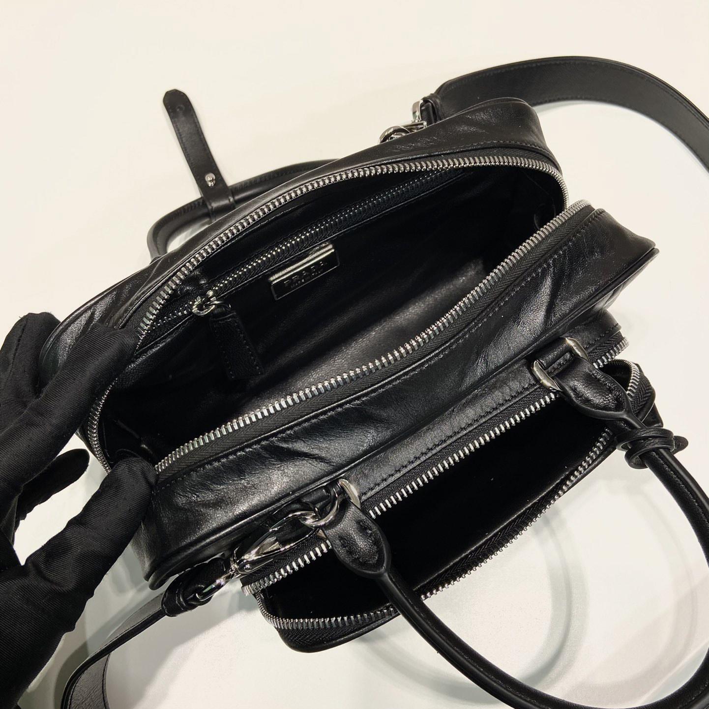 Prada Antique Nappa Leather Multi-pocket Top-handle Bag - PerfectKickZ