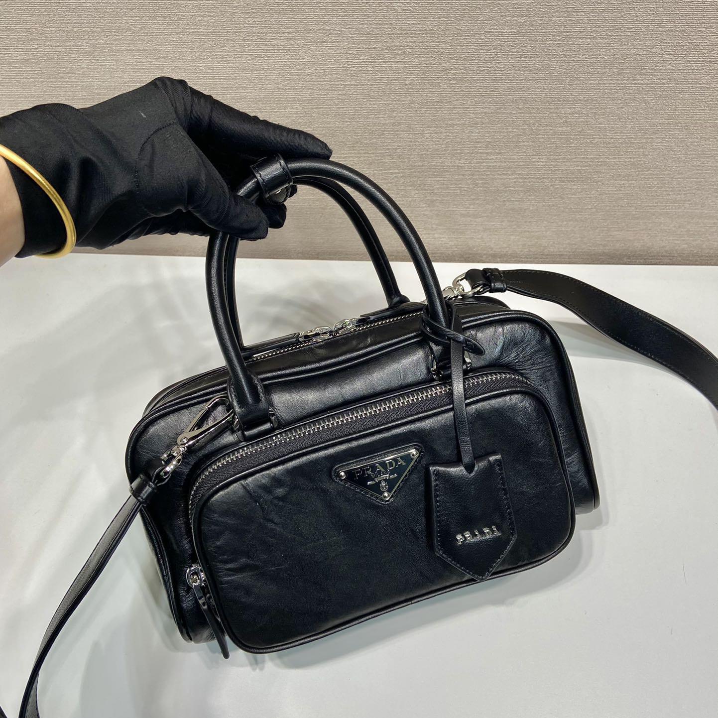 Prada Antique Nappa Leather Multi-pocket Top-handle Bag - PerfectKickZ