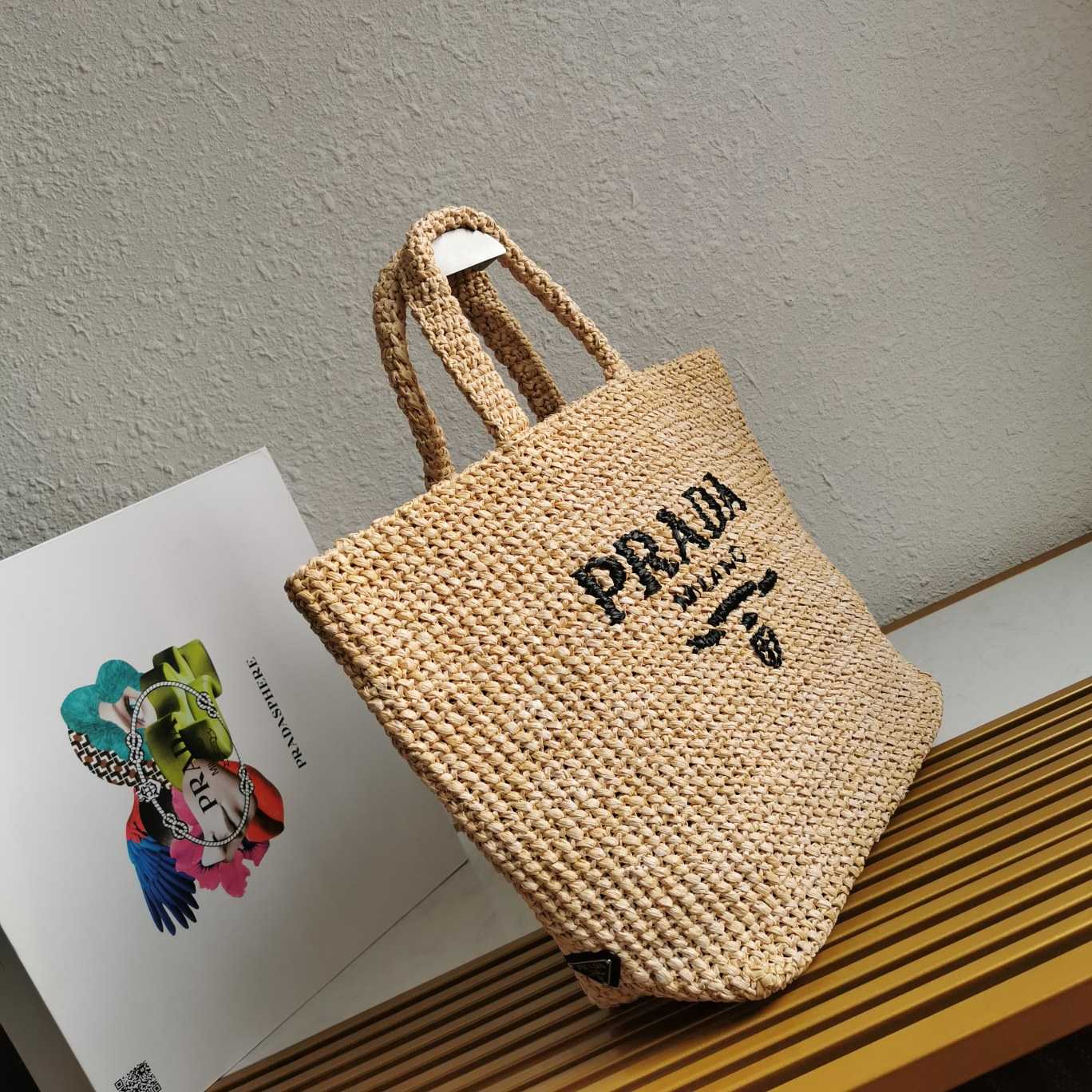 Prada Small Raffia Tote Bag - PerfectKickZ