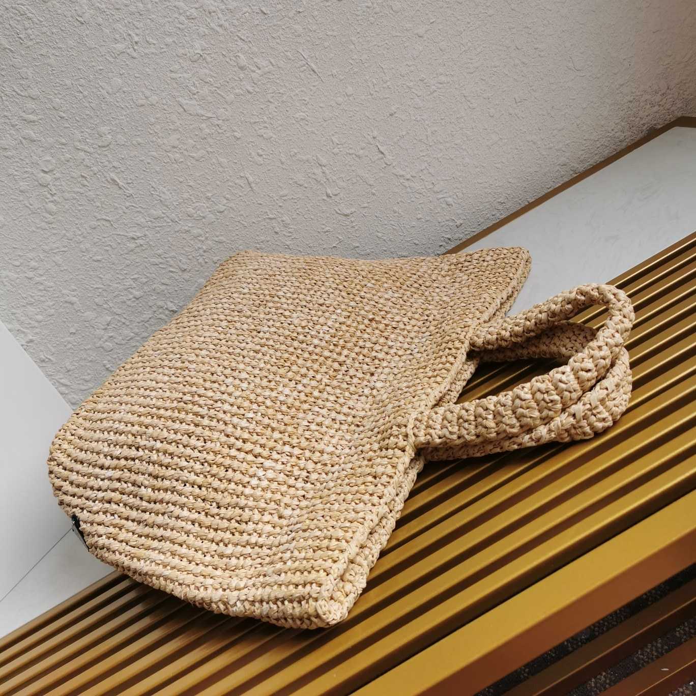 Prada Small Raffia Tote Bag - PerfectKickZ