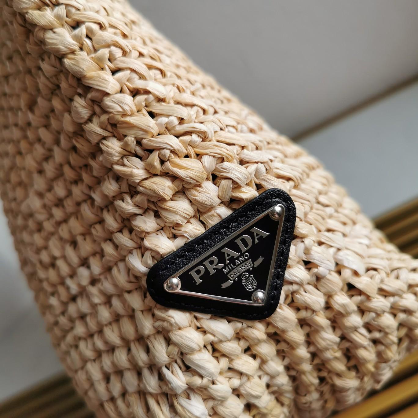 Prada Small Raffia Tote Bag - PerfectKickZ