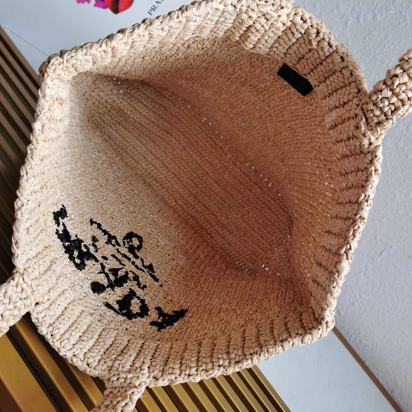 Prada Small Raffia Tote Bag - PerfectKickZ