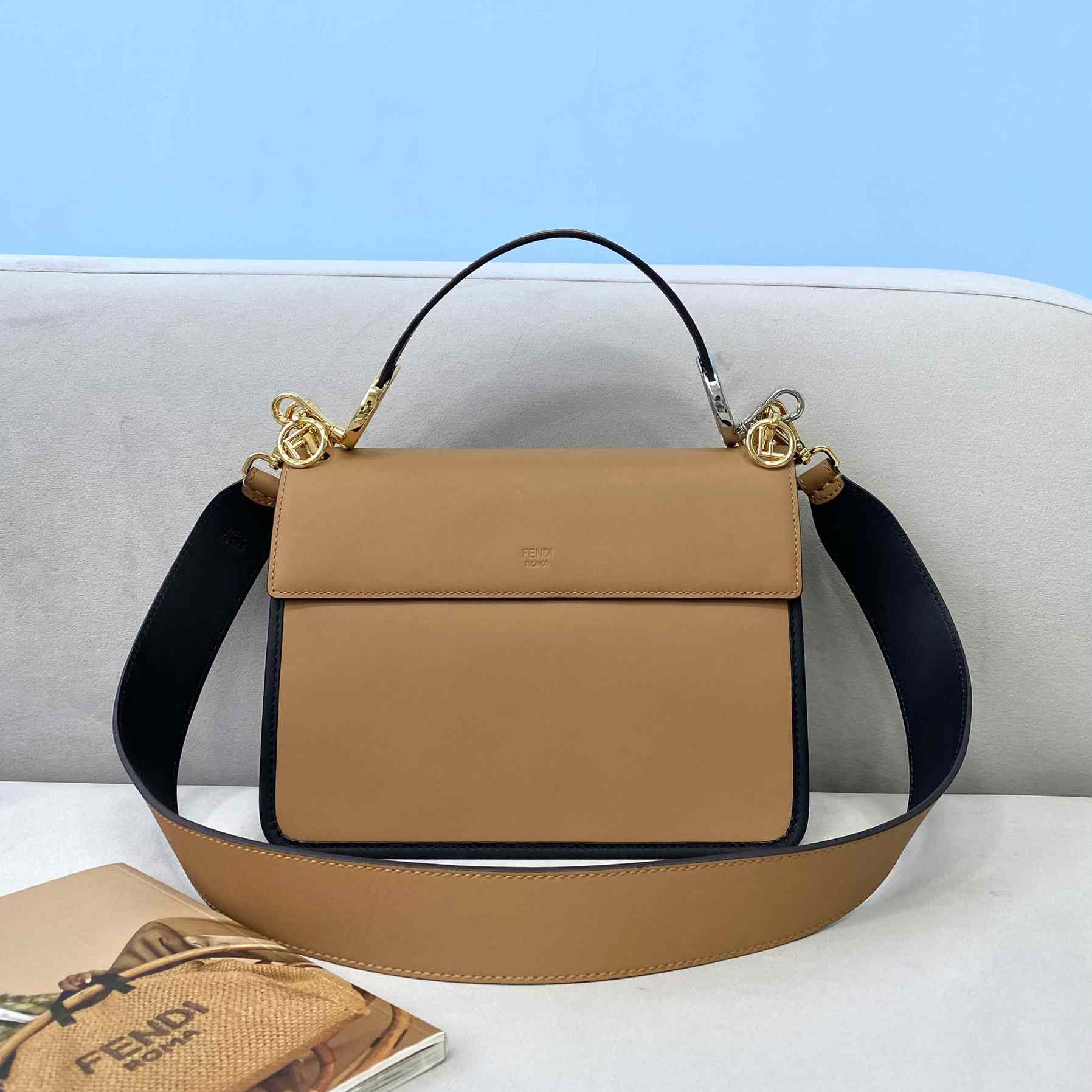 Fendi FF Logo Bottom Shoulder Bag(26cm) - PerfectKickZ