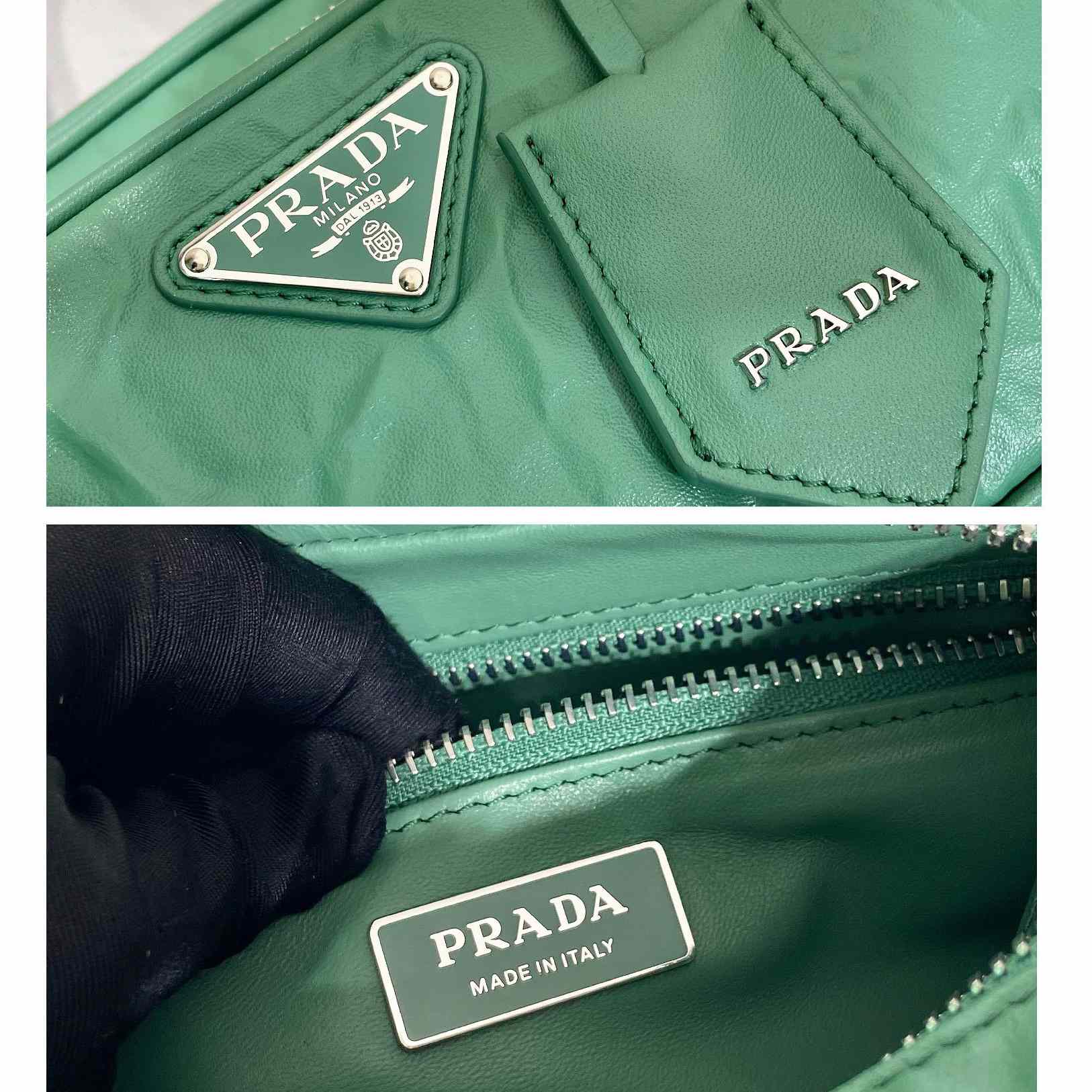 Prada Antique Nappa Leather Multi-pocket Top-handle Bag - PerfectKickZ