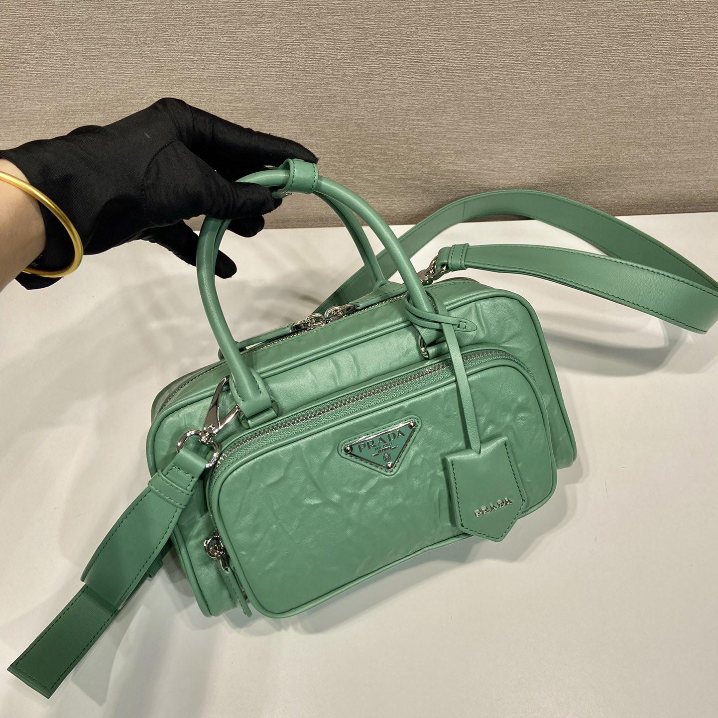 Prada Antique Nappa Leather Multi-pocket Top-handle Bag - 