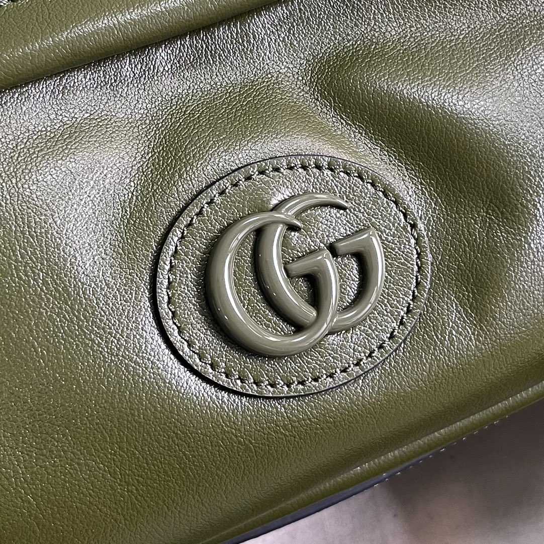 Gucci Shoulder Bag With Tonal Double G(23.5-15.5-8cm) - PerfectKickZ