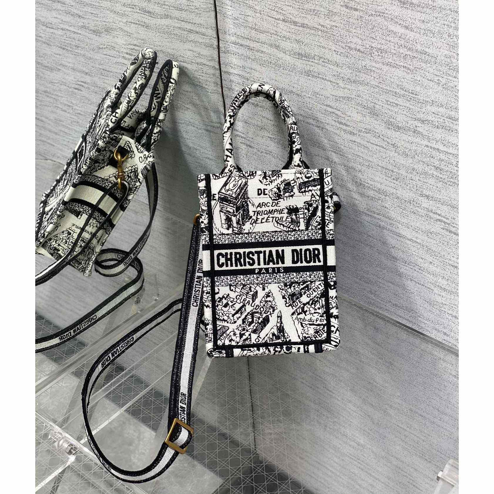 Dior Mini Dior Book Tote Phone Bag - PerfectKickZ