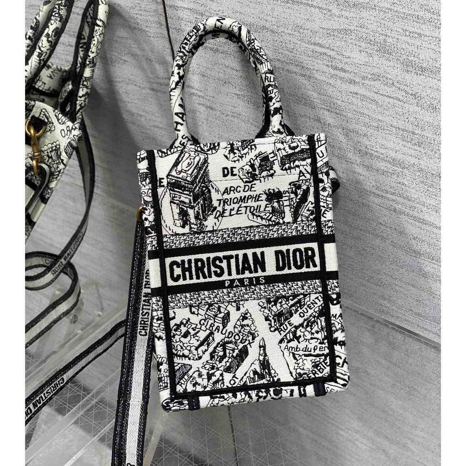 Dior Mini Dior Book Tote Phone Bag - PerfectKickZ