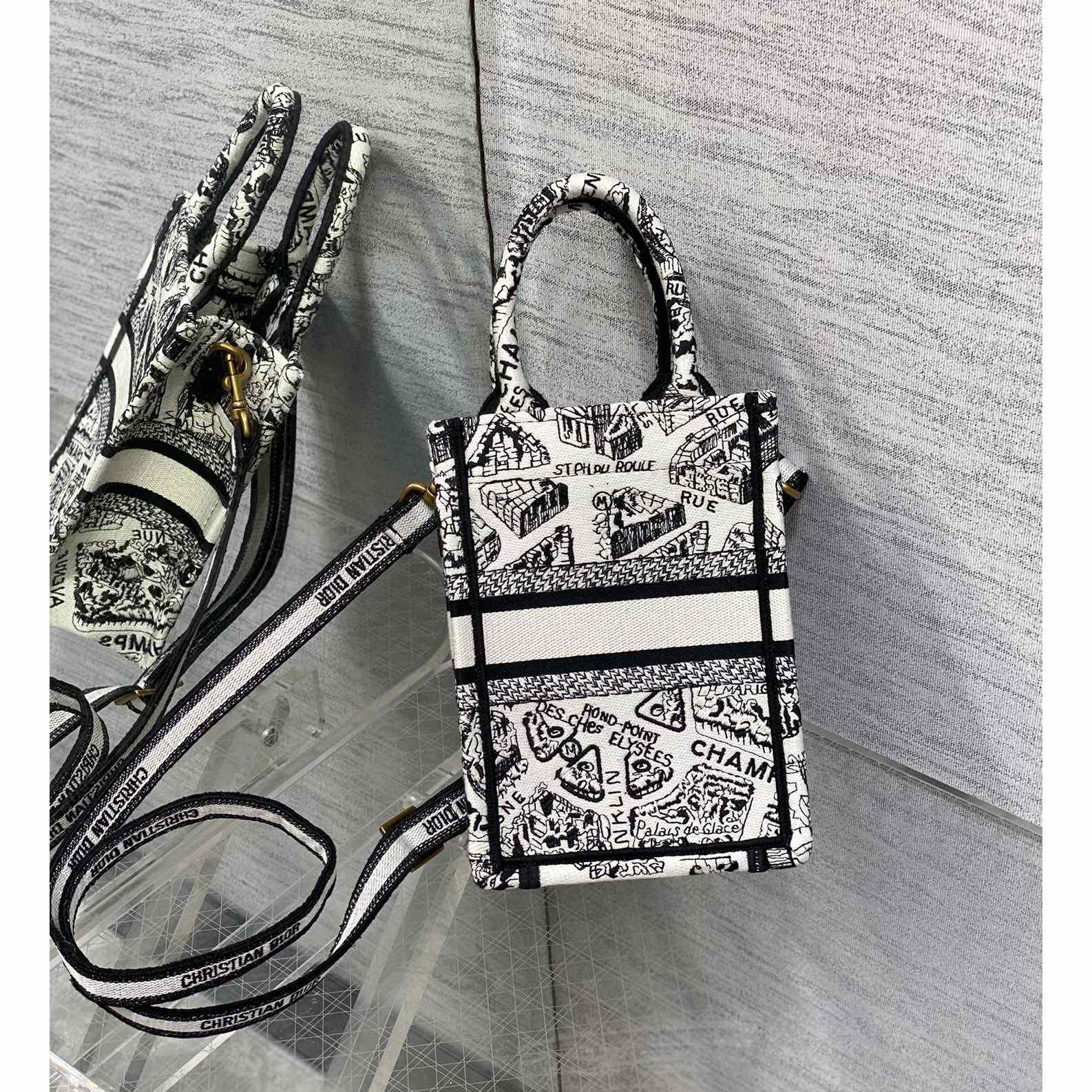 Dior Mini Dior Book Tote Phone Bag - PerfectKickZ