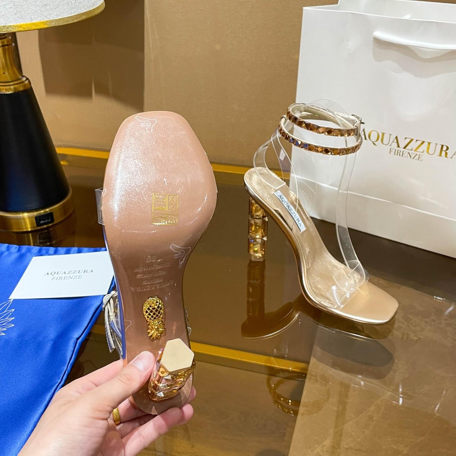 Aquazzura Aura Plexi Sandal 105 - PerfectKickZ