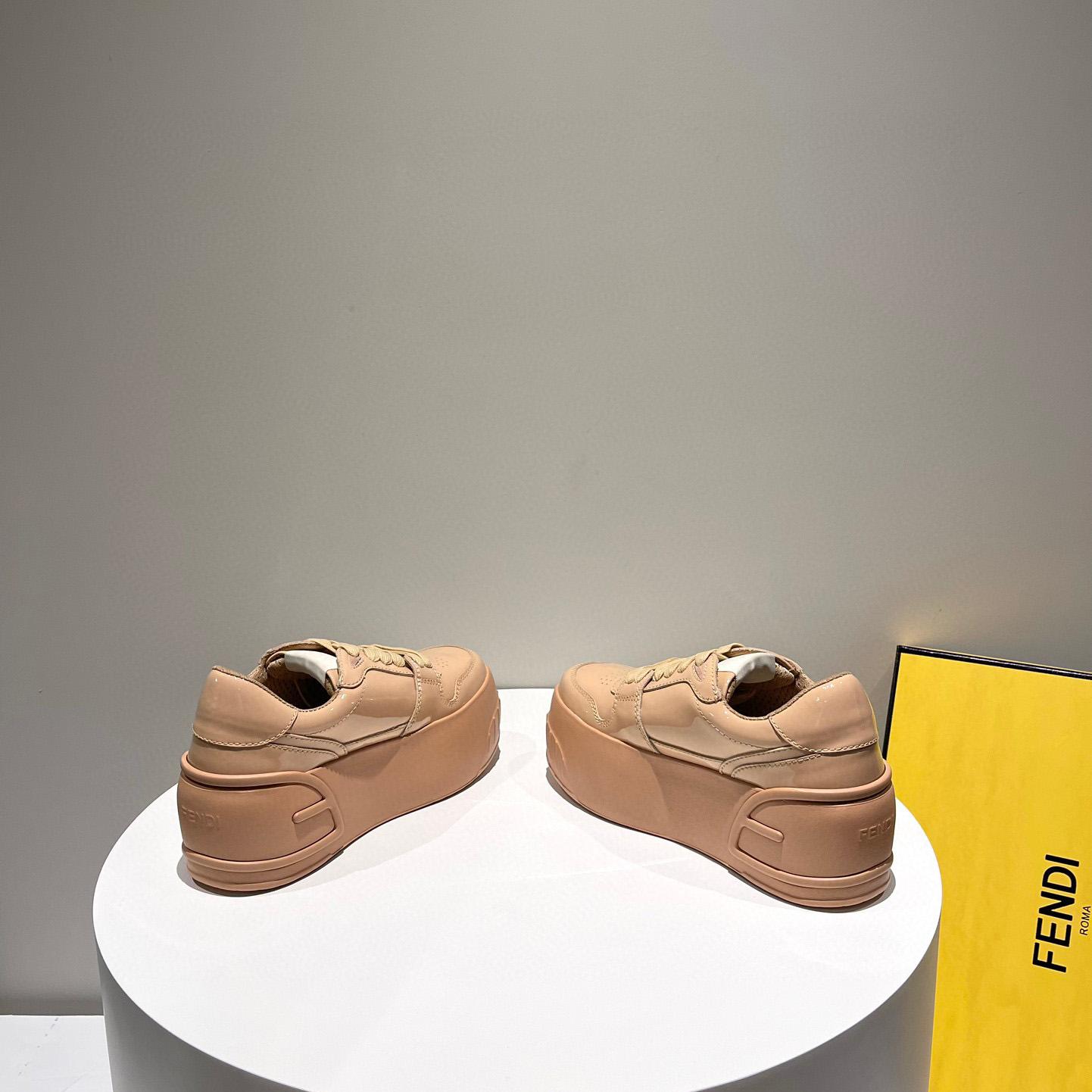 Fendi Fashion Show Beige Leather Low-Tops Sneaker  - PerfectKickZ