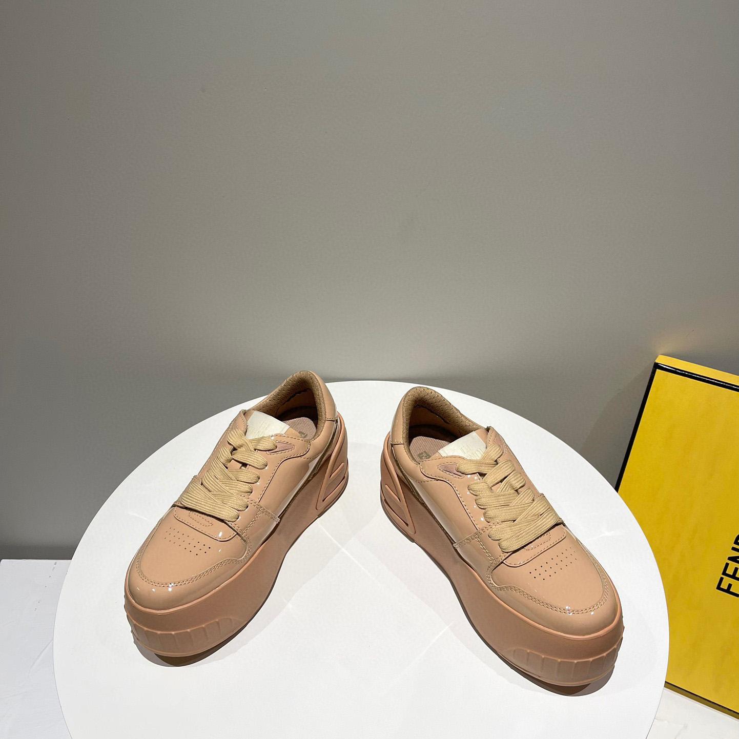 Fendi Fashion Show Beige Leather Low-Tops Sneaker  - PerfectKickZ