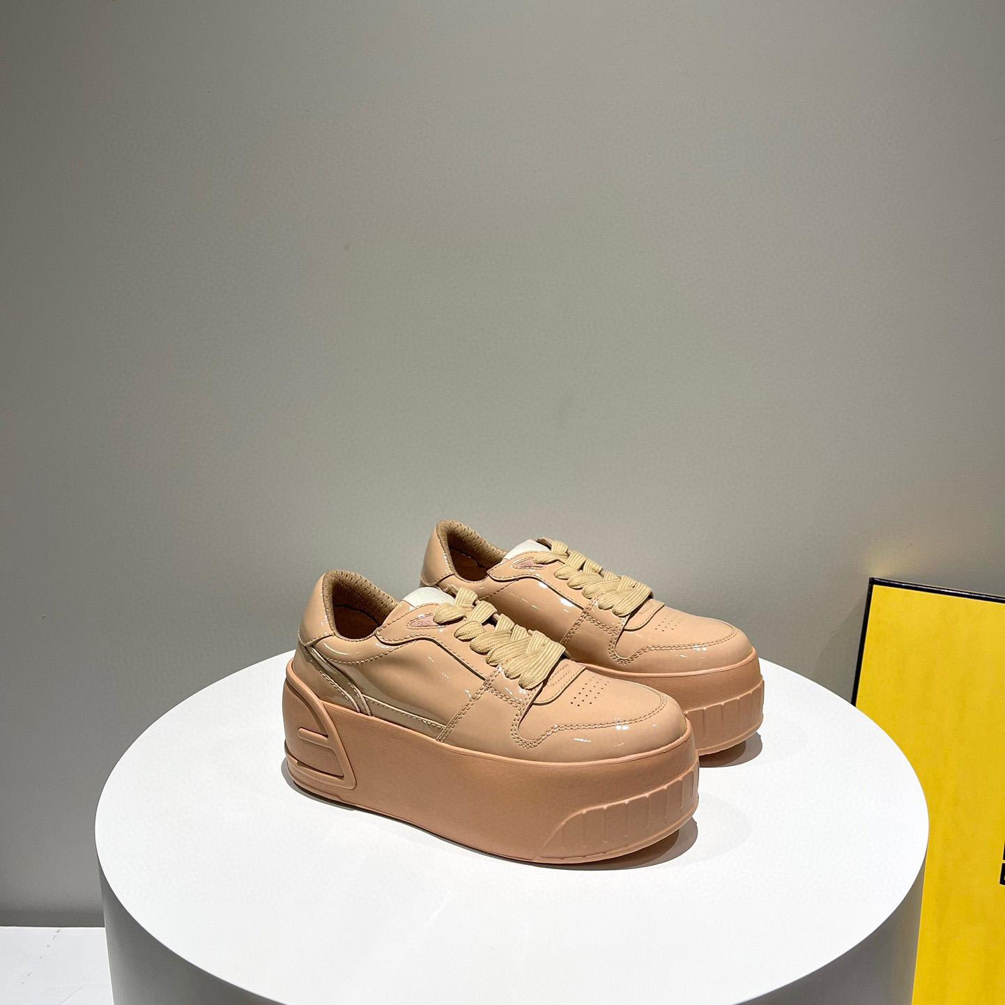 Fendi Fashion Show Beige Leather Low-Tops Sneaker  - PerfectKickZ