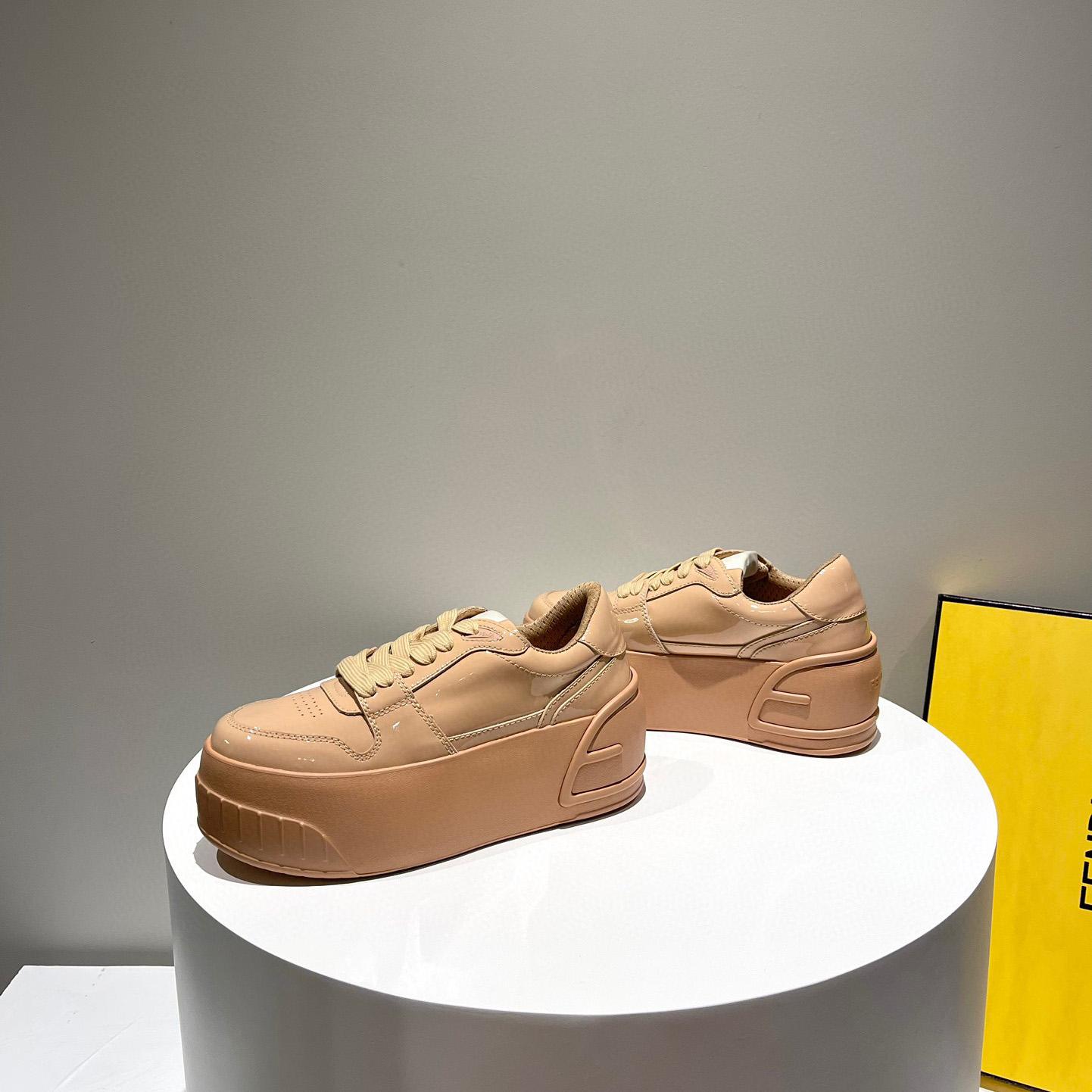Fendi Fashion Show Beige Leather Low-Tops Sneaker  - PerfectKickZ