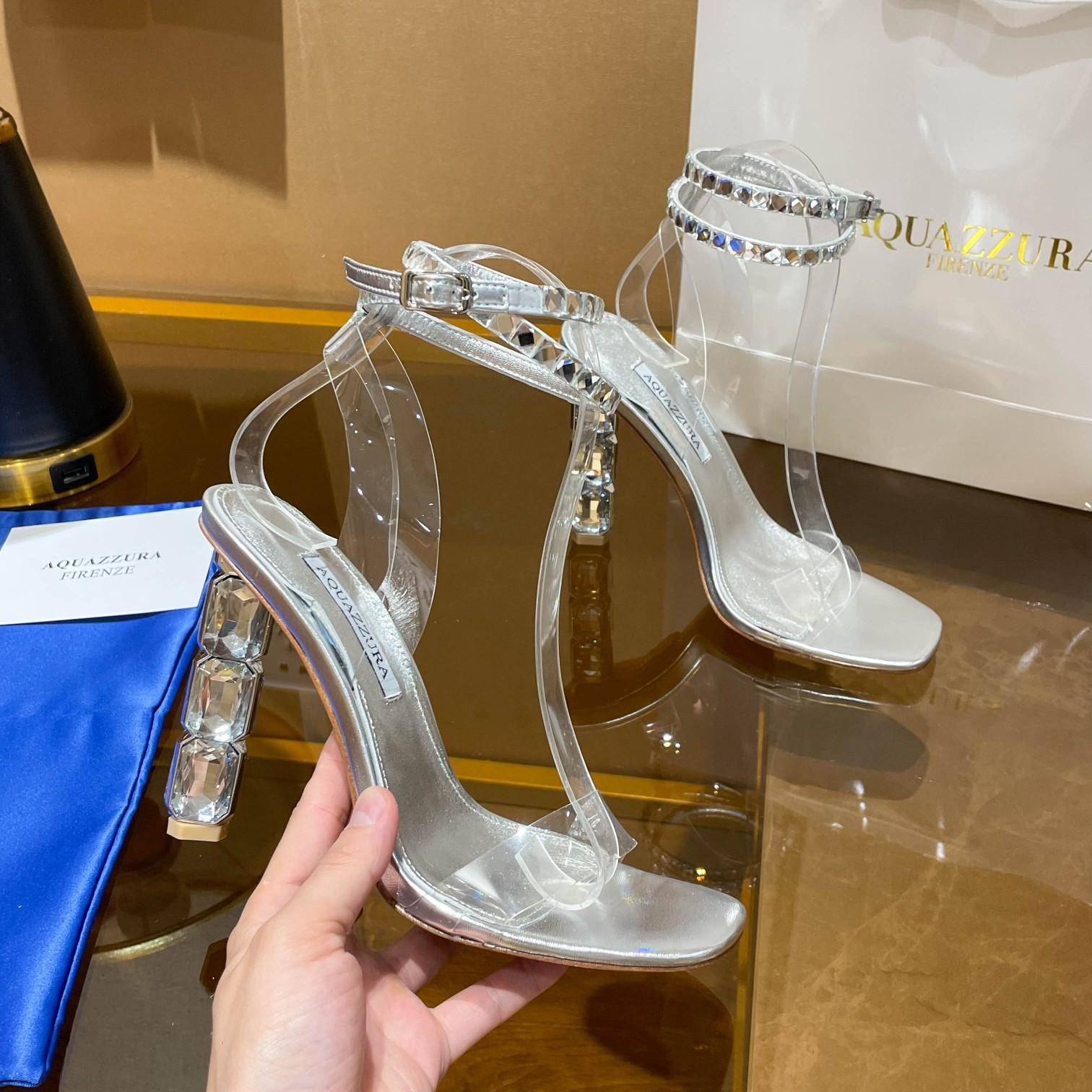 Aquazzura Aura Plexi Sandal 105 - PerfectKickZ