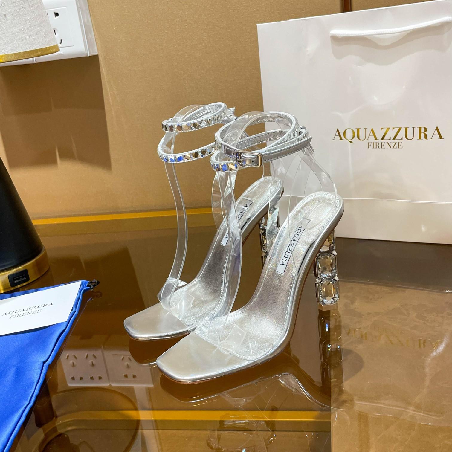 Aquazzura Aura Plexi Sandal 105 - PerfectKickZ