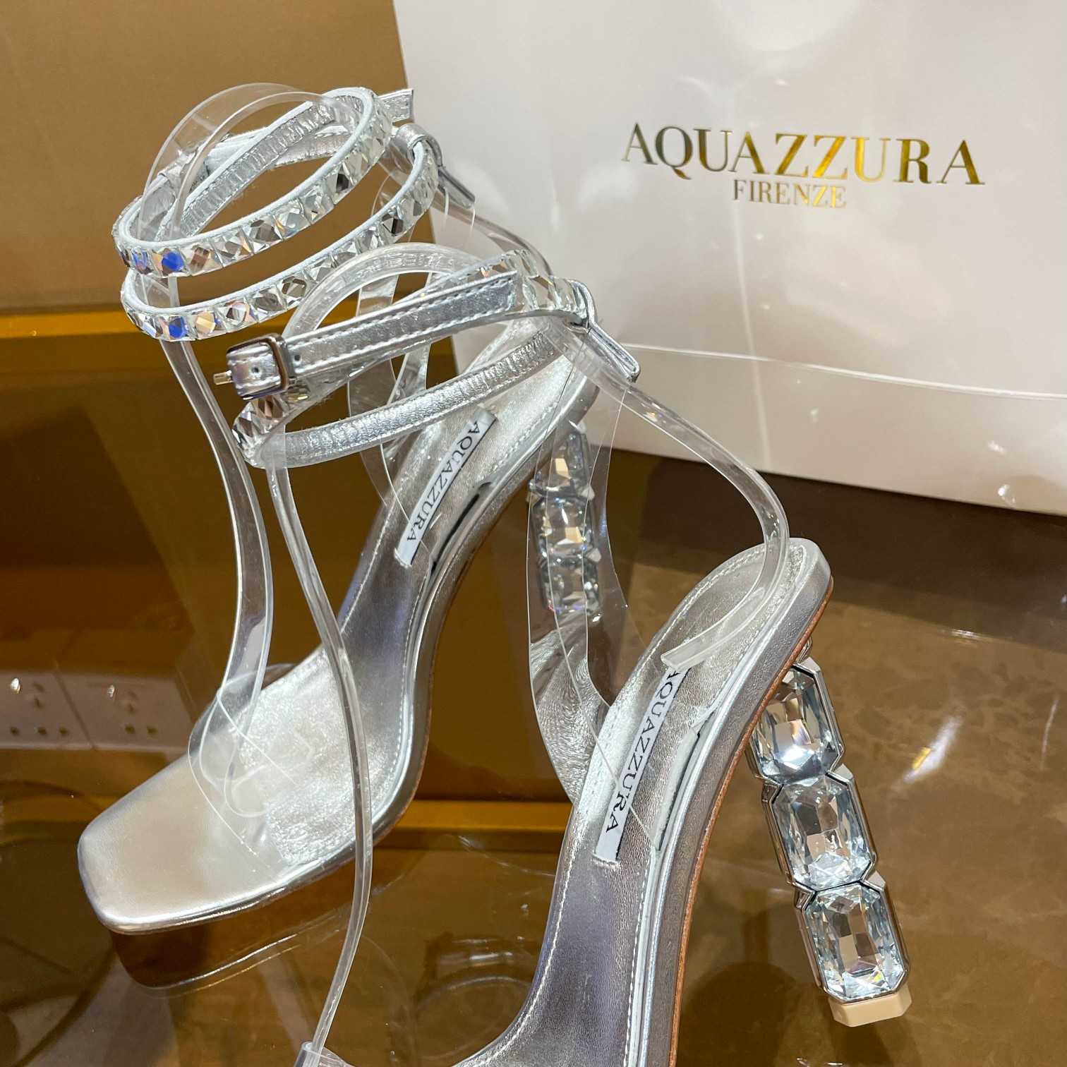 Aquazzura Aura Plexi Sandal 105 - PerfectKickZ