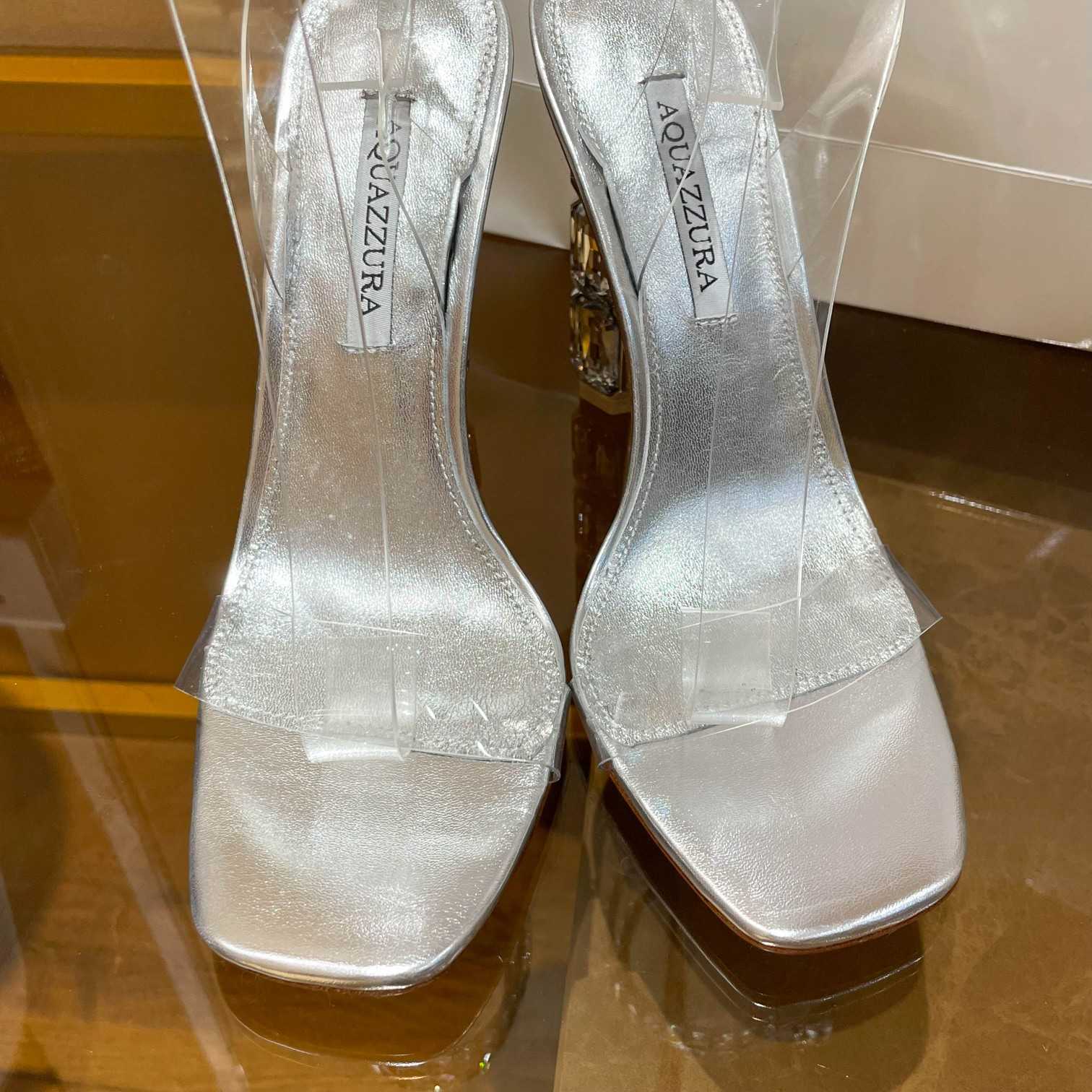 Aquazzura Aura Plexi Sandal 105 - PerfectKickZ