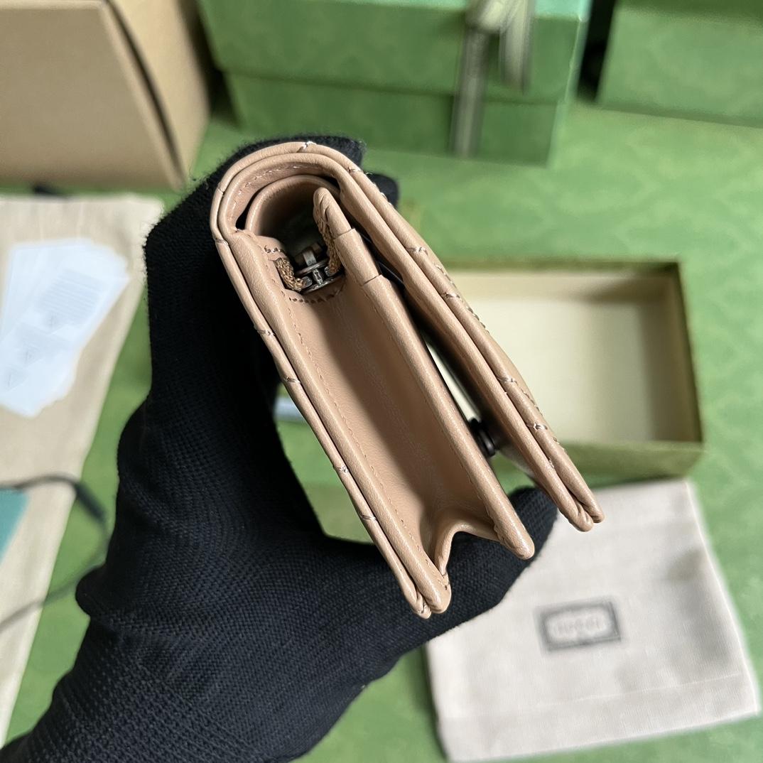Gucci GG Marmont Matelassé Card Case Wallet - PerfectKickZ