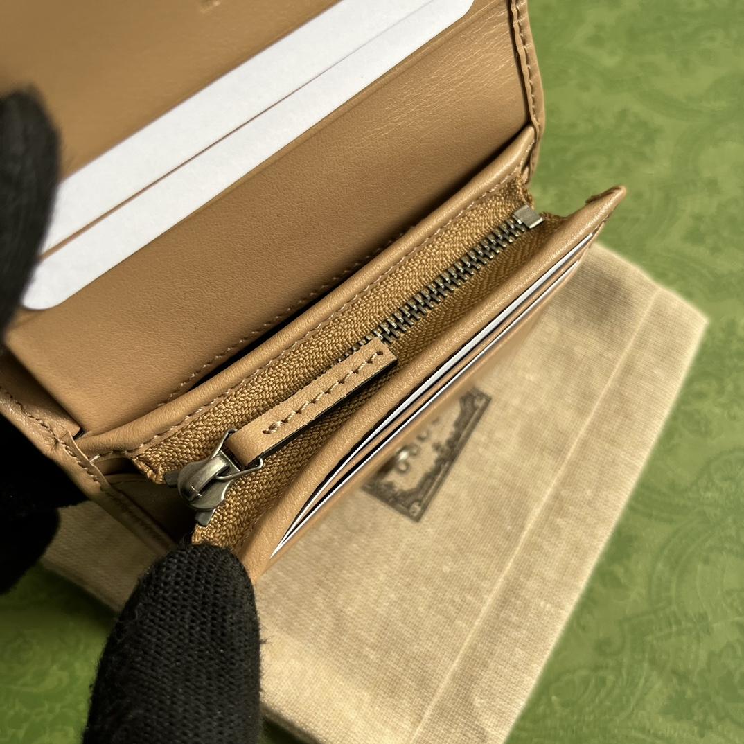Gucci GG Marmont Matelassé Card Case Wallet - PerfectKickZ