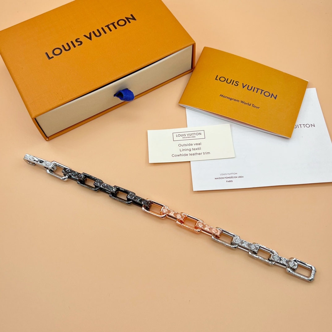 Louis Vuitton Monogram Chain Bracelet    M0998L - PerfectKickZ