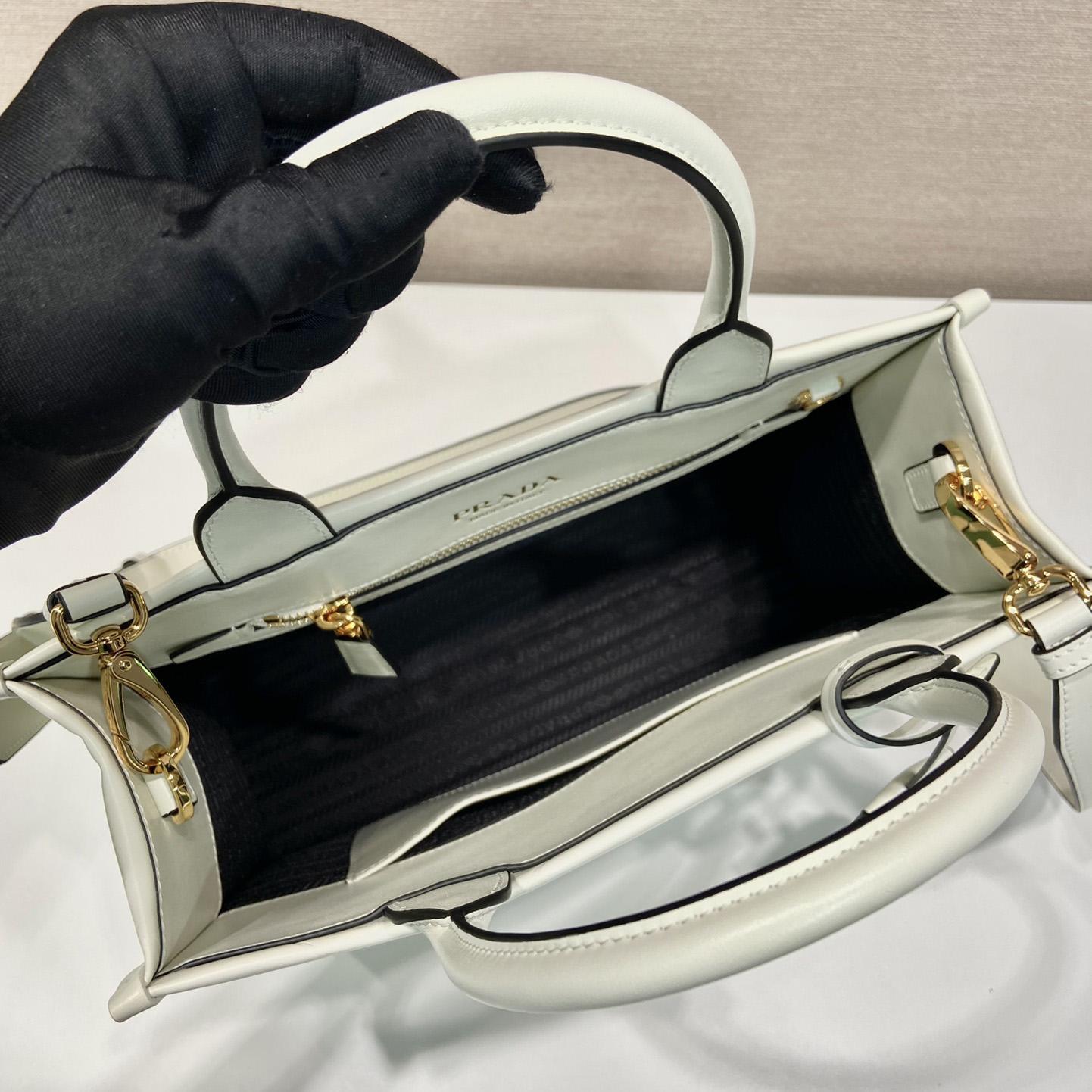 Prada Small Leather Prada Symbole Bag With Topstitching - PerfectKickZ