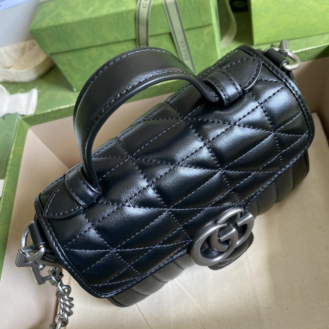 Gucci GG Marmont Mini Top Handle Bag(21*15.5*8cm) - PerfectKickZ