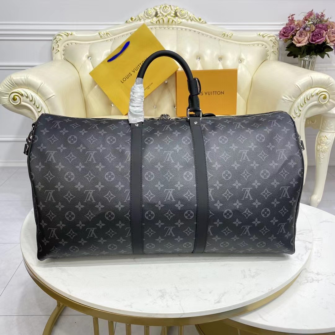 Louis Vuitton keepall 55 Monogram Eclipse(55-24-30CM) - PerfectKickZ