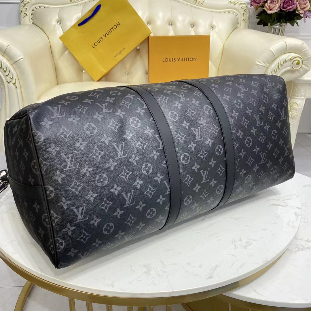 Louis Vuitton keepall 55 Monogram Eclipse(55-24-30CM) - PerfectKickZ